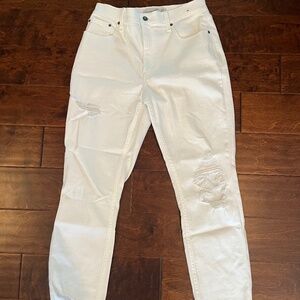 Abercrombie White Mom Jeans